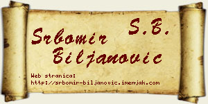 Srbomir Biljanović vizit kartica